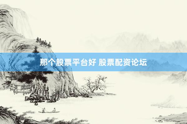 那个股票平台好 股票配资论坛