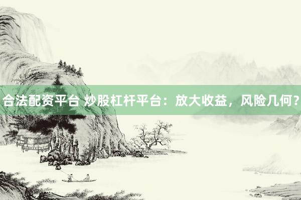 合法配资平台 炒股杠杆平台：放大收益，风险几何？
