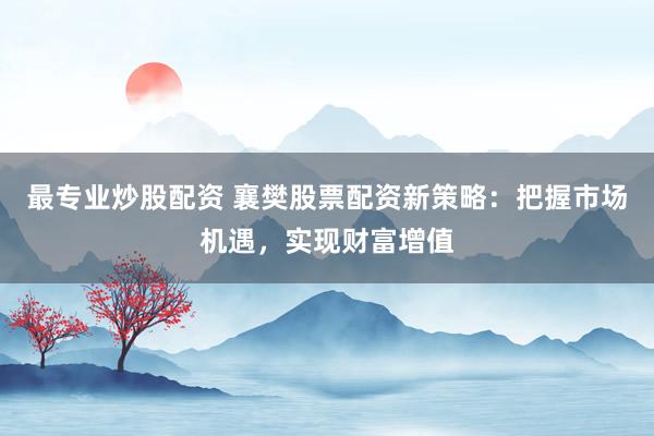 最专业炒股配资 襄樊股票配资新策略：把握市场机遇，实现财富增值