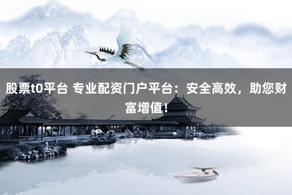 股票t0平台 专业配资门户平台：安全高效，助您财富增值！