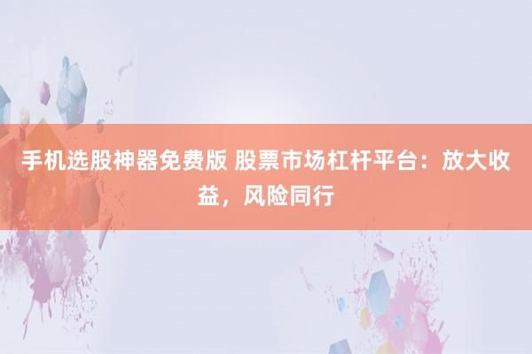 手机选股神器免费版 股票市场杠杆平台:放大收益,风险同行