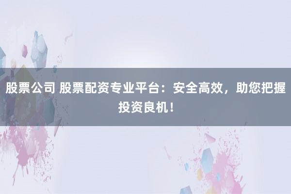 股票公司 股票配资专业平台：安全高效，助您把握投资良机！