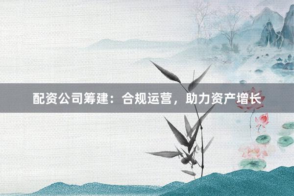 配资公司筹建：合规运营，助力资产增长